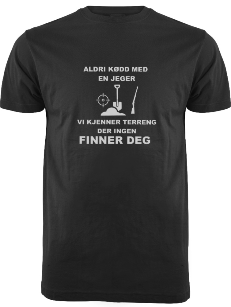 Bilde av ALDRI KDD MED EN JEGER - T-SKJORTE
