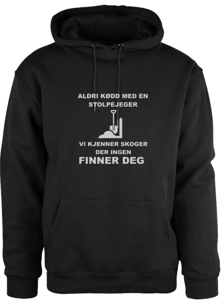 Hovedbilde ALDRI KØDD MED EN STOLPEJEGER HETTEGENSER